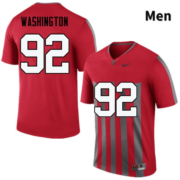 Ohio State Buckeyes Adolphus Washington Men's #92 Throwback Game Stitched College Football Jersey